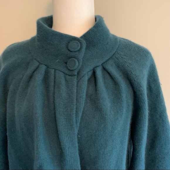 Sarah Spencer Woman Lambswool Angora Cape Poncho Cardigan - Picture 6 of 11